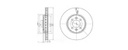 [DELBG4536C] DISQUE FREIN DACIA, RENAULT CAPTUR, SCENIC, CLIO III, 1.9DCi 1.5DCi 12ESS 